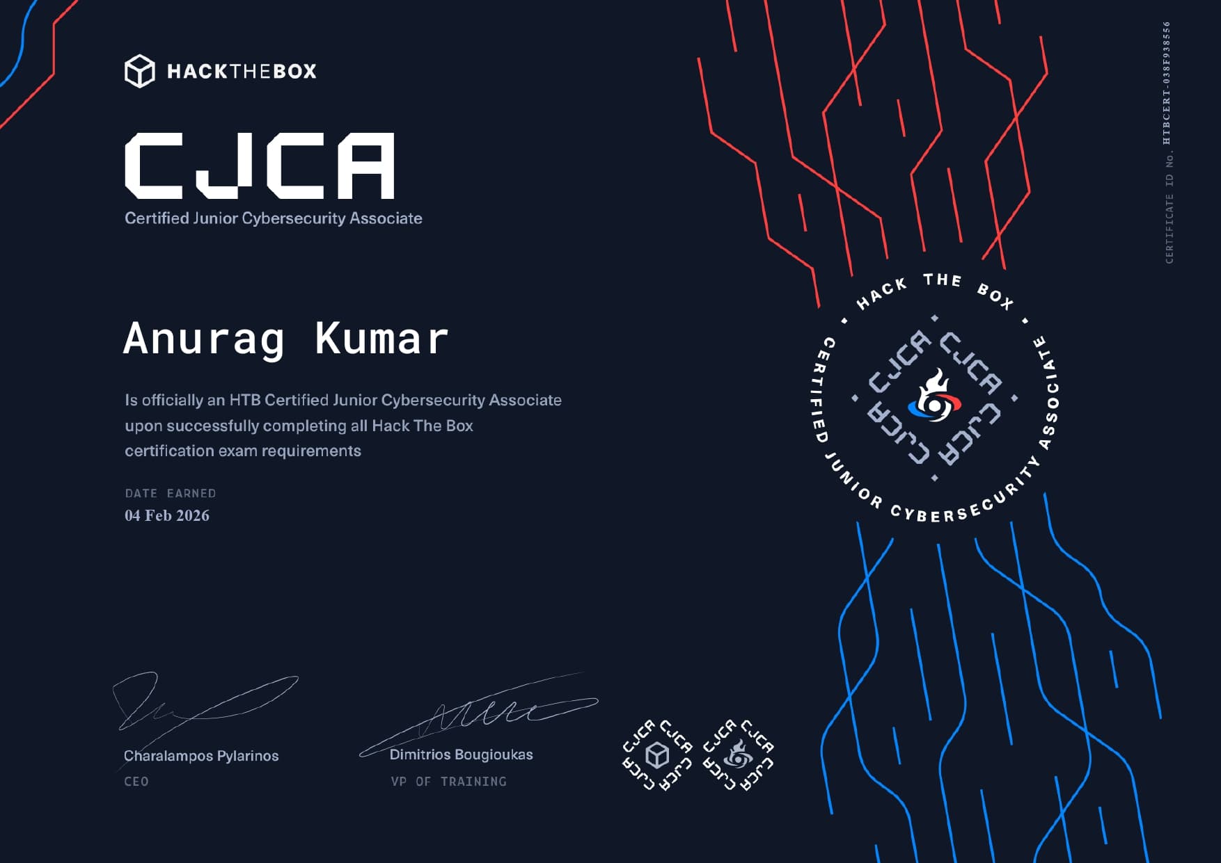 CJCA Certificate