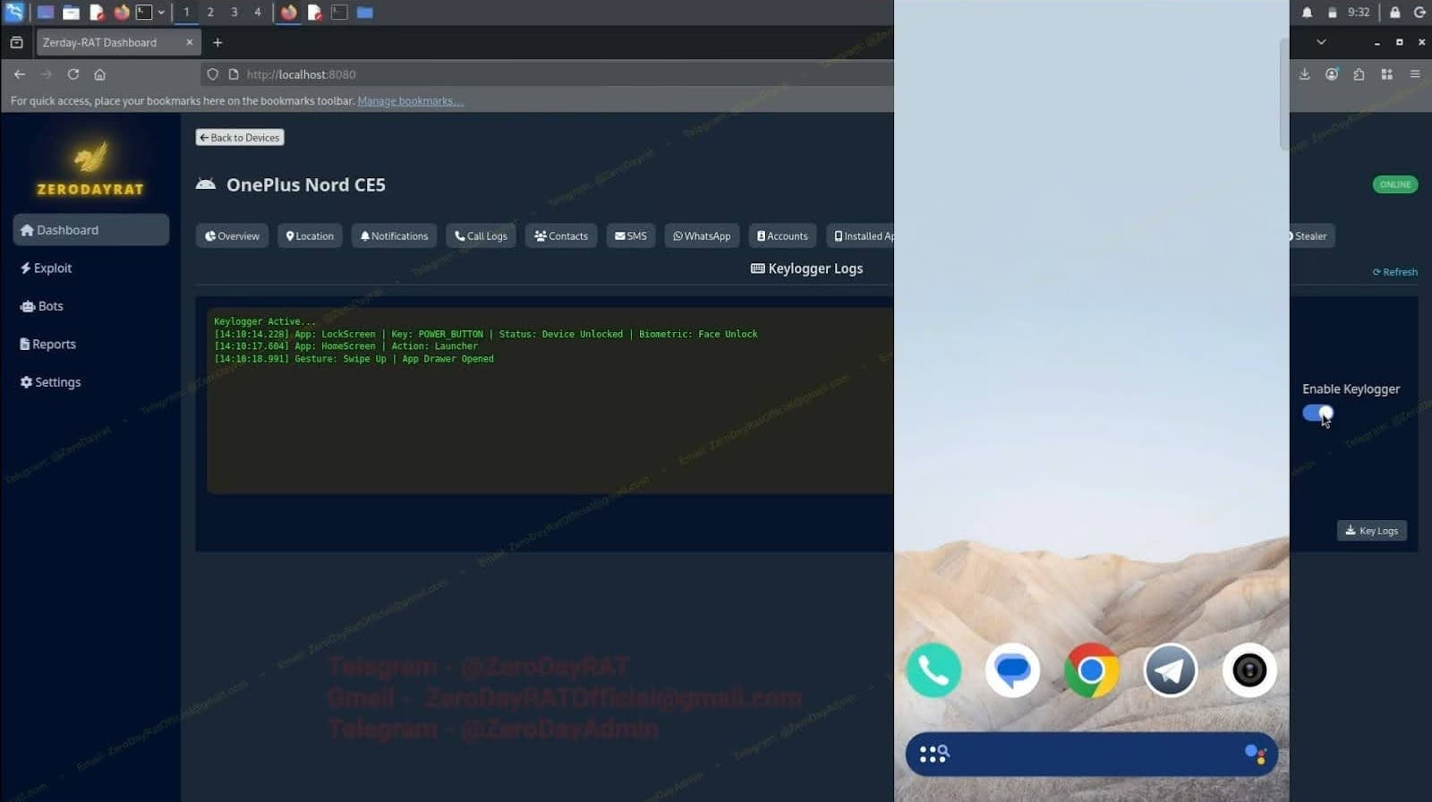 ZeroDayRAT behavioral detection indicators