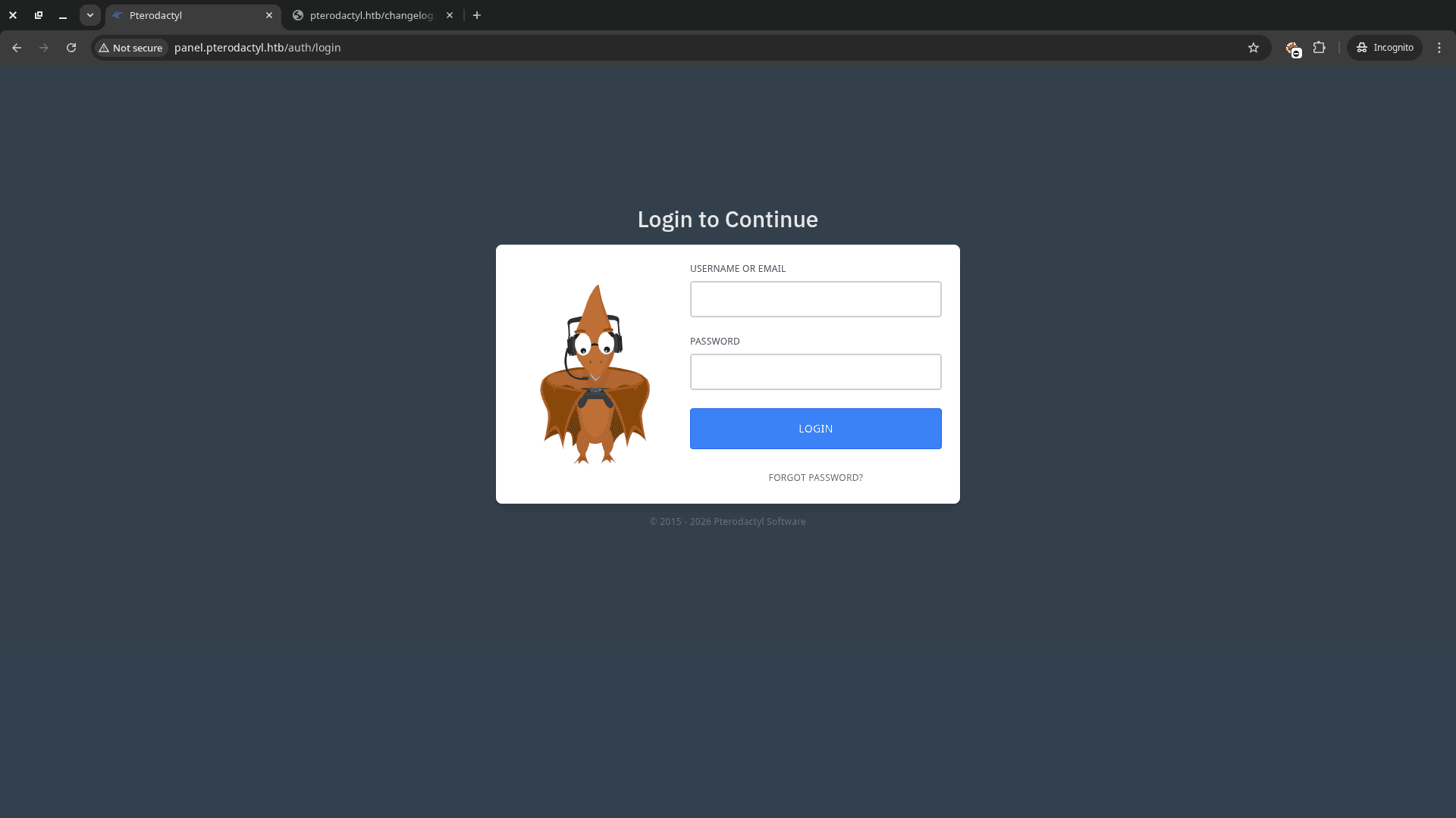 Pterodactyl Panel Login